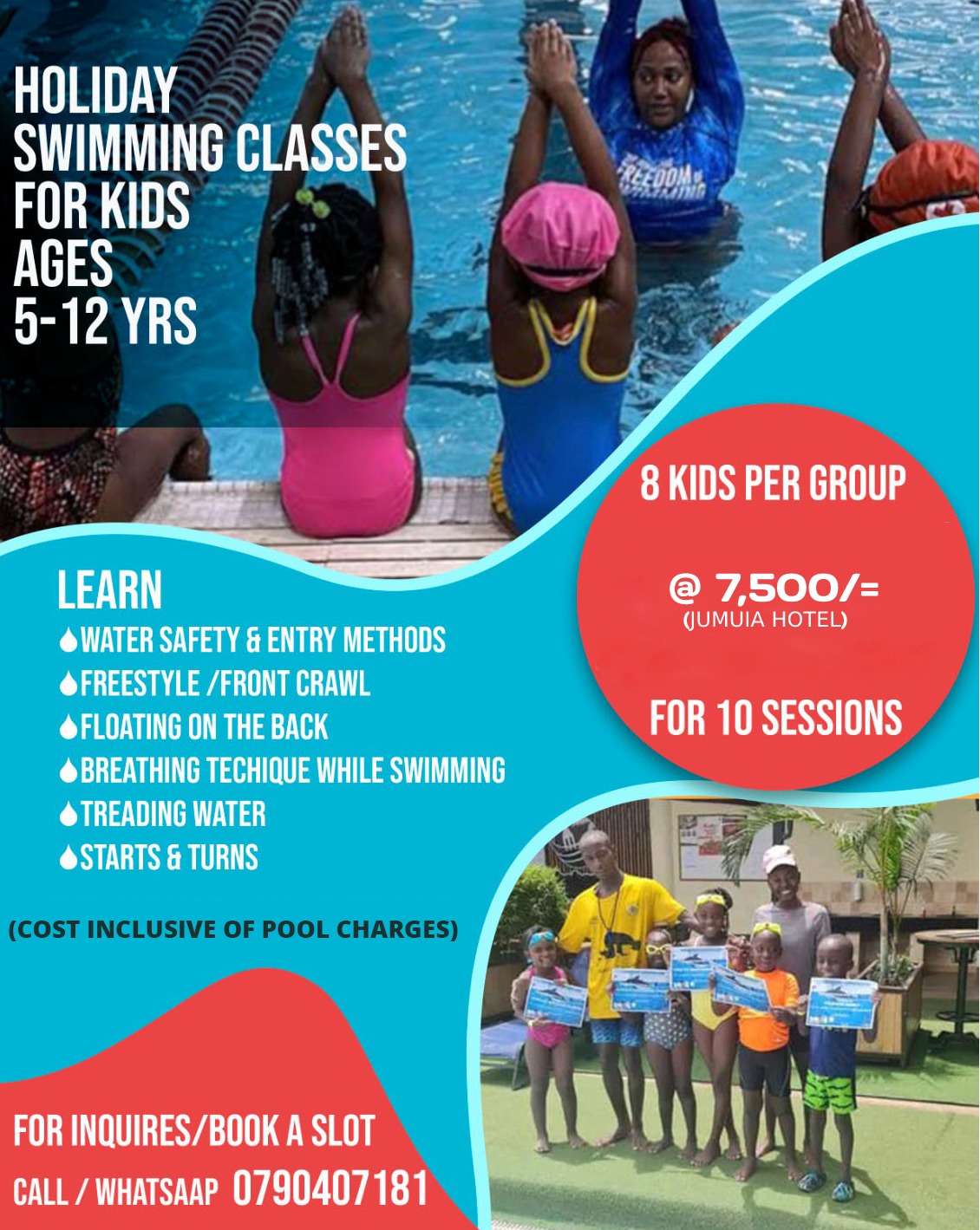 Kisumu Holiday swimming classes for kids