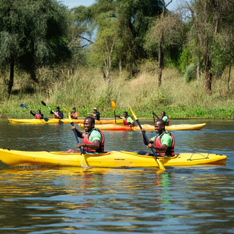 Kayaking, water-based team building corporate activities