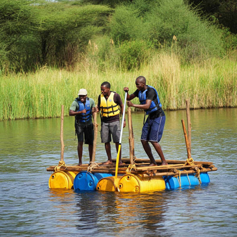 Team building in Kenya, Raft Building & racing